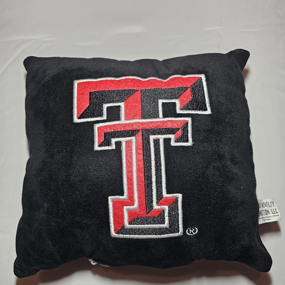 Texas Tech Red Raiders Double-T Plush Throw Pillow 12” Fan Cave Dorm Decor